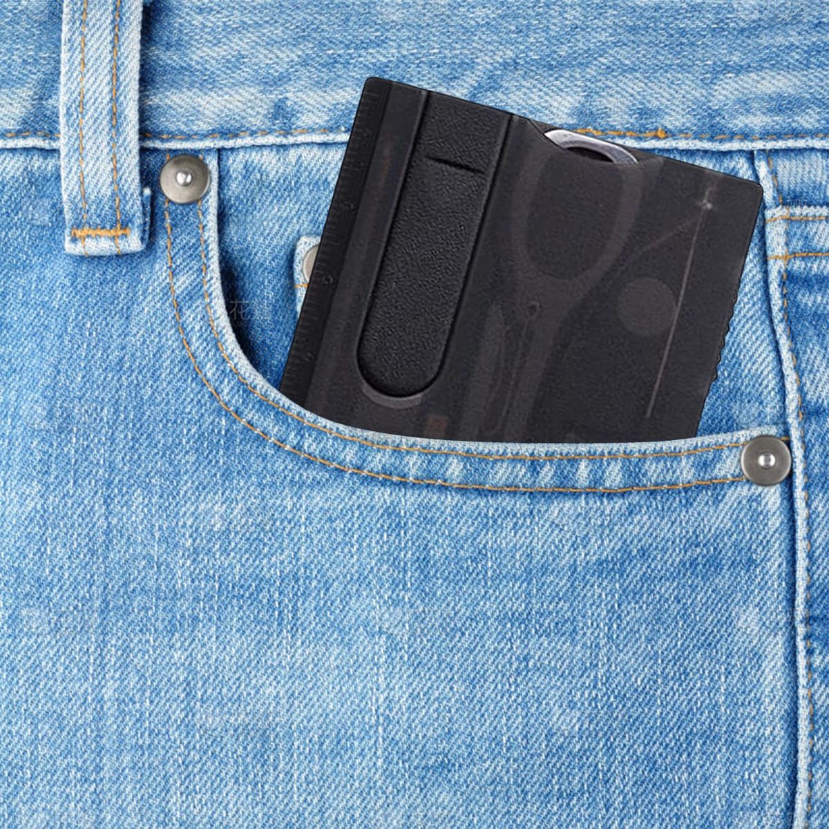 8Pcs Tool Credit Card Pocket Tools Black