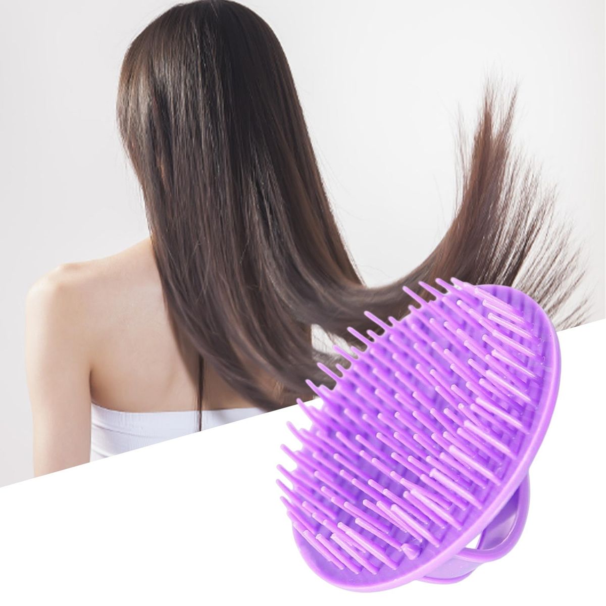 Scalp Massager Shampoo Brush Scalp Scrubber Pets For Remove Purple