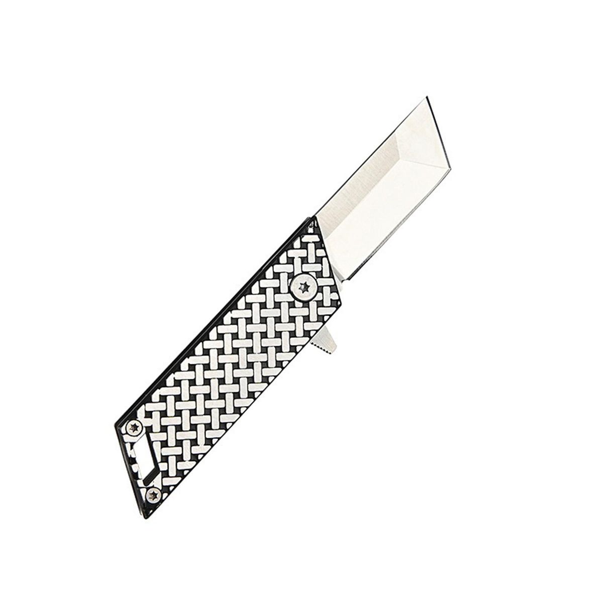 Fruit Cutter Comfortable Grip Mini-folding Cutter Black Silvery