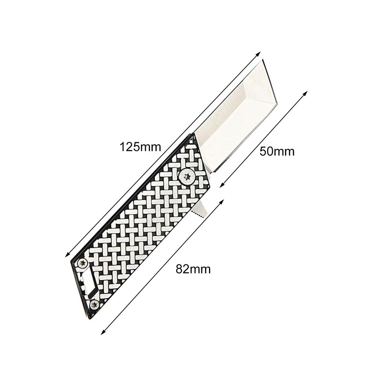 Fruit Cutter Comfortable Grip Mini-folding Cutter Black Silvery