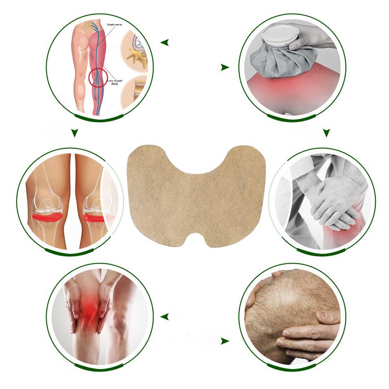 Medical Knee Moxa 12pcs/Bag Patches Moxibustion Extract Wormwood Joint Plaster Self Heating Relieving Patch Ache Arthritis Pain