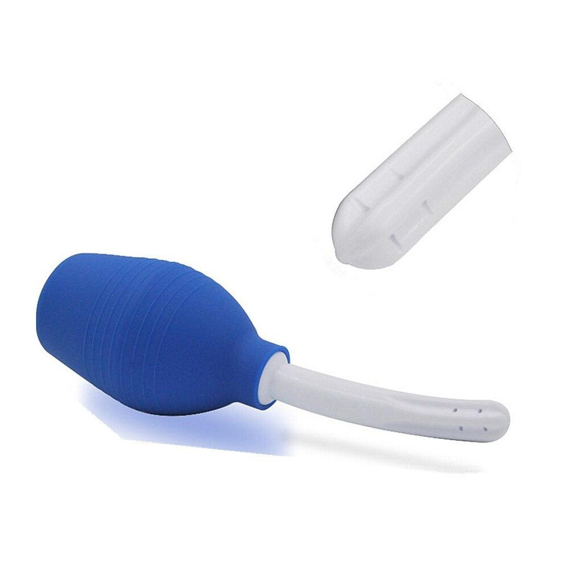 Medical Grade Silicone Enema Bulb Aginal And Anal Douche For Men And Women Capacity 310ml /10.48oz (Blue)