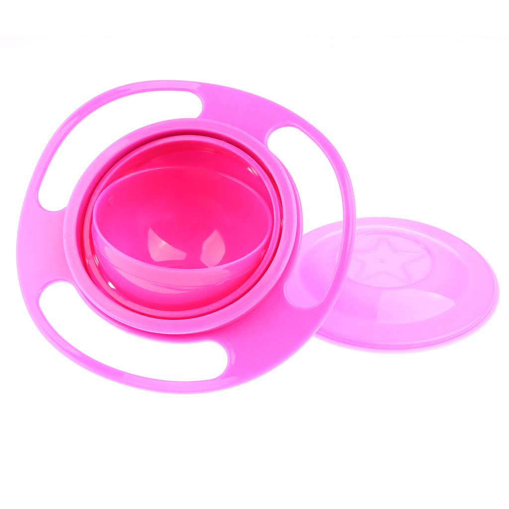 Baby Spill-Proof Bowl 360 Deg Gyro Gravity Toddlers Eating Toy Nursery