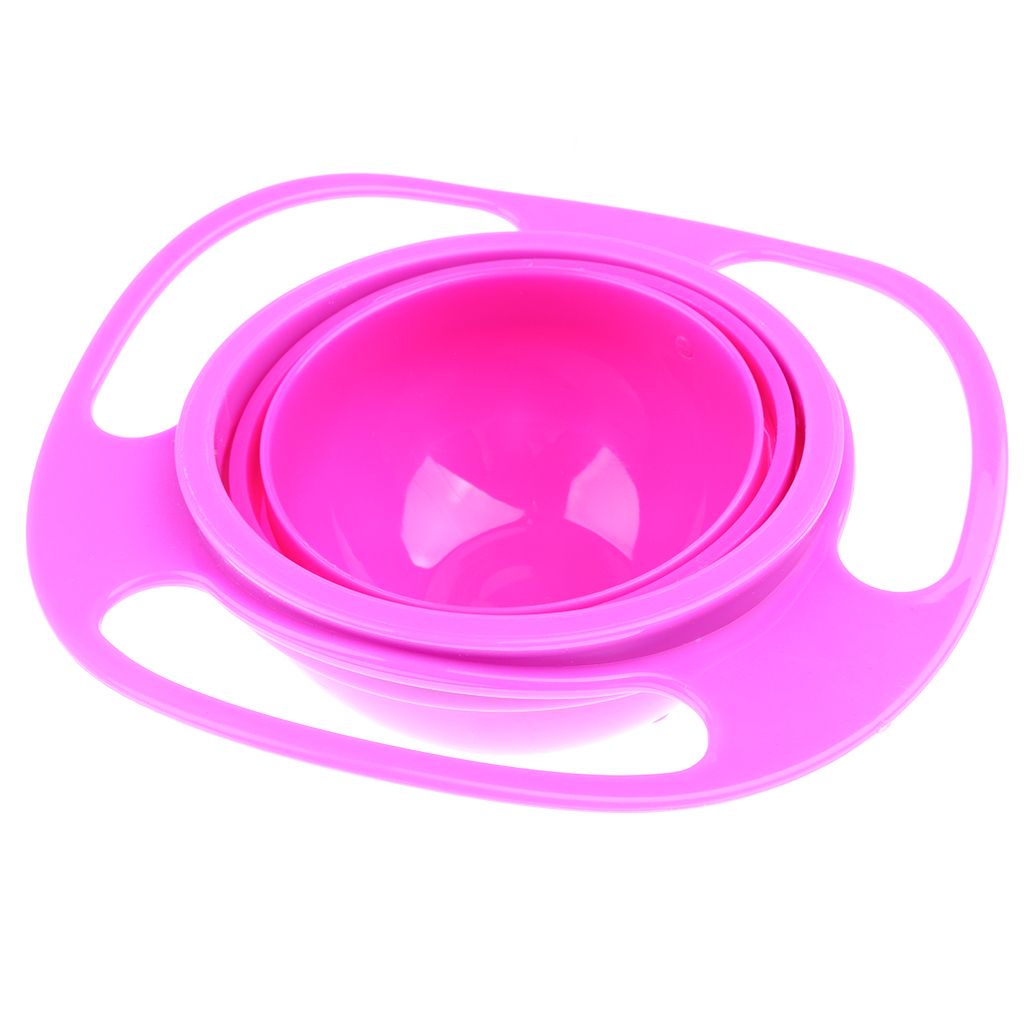 Baby Spill-Proof Bowl 360 Deg Gyro Gravity Toddlers Eating Toy Nursery