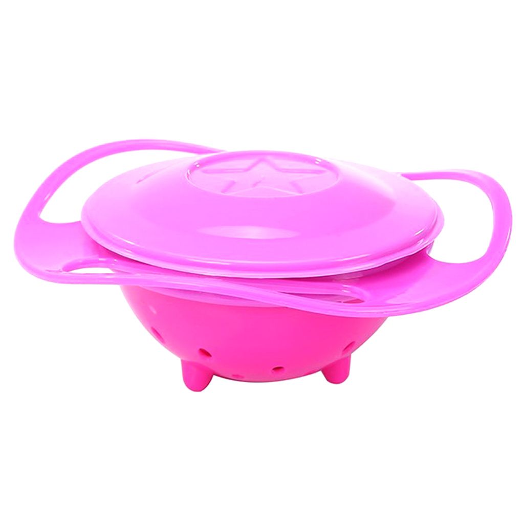 Baby Spill-Proof Bowl 360 Deg Gyro Gravity Toddlers Eating Toy Nursery