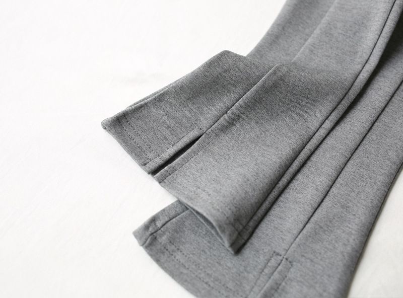 Cotton Kids Fashion Plain Casual Girls Wide Leg Trousers -Green