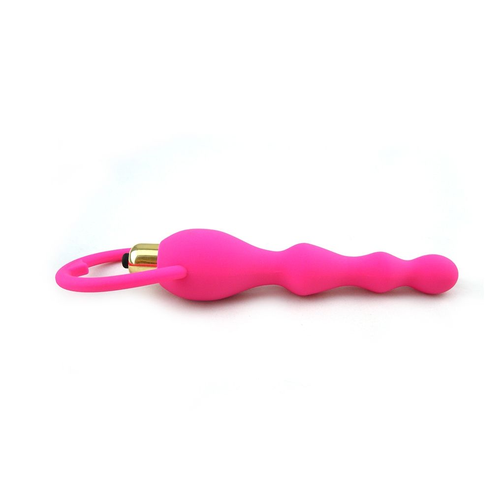 Silicone Vibrating Anal Beads Waterproof Anal Butt Plug Adult Toy