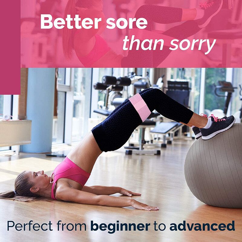 Yoga Elastic Hip Circle Band Squat Resistance Hip Belt Tension Portable Yoga Gym Training Band Tension Band Blue/Purple/ Pink Black Net Bag For Home Gym Travel Purple