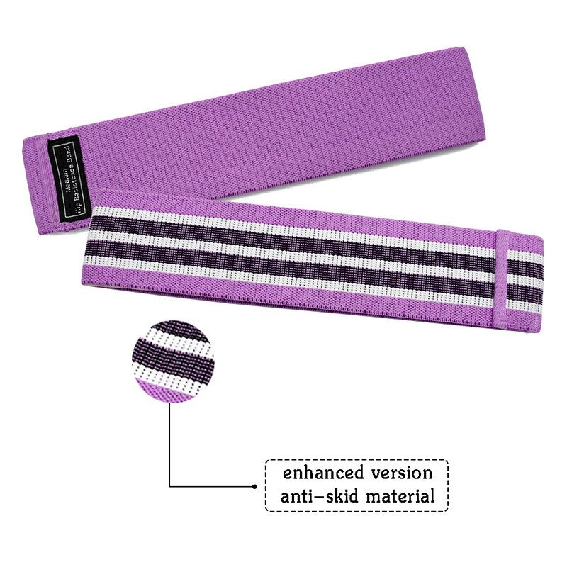 Yoga Elastic Hip Circle Band Squat Resistance Hip Belt Tension Portable Yoga Gym Training Band Tension Band Blue/Purple/ Pink Black Net Bag For Home Gym Travel Purple