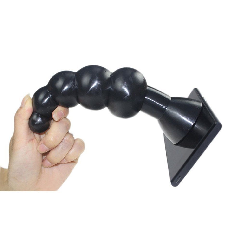 Black Big Size Butt Plug Silicone Anal Beads Dildo Plug Suction Cup Erotic Products