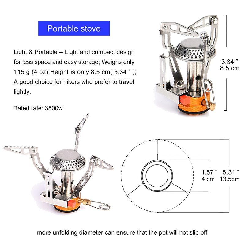 Camping Ultra-light Cookware Pots Set Gas Burner Stove Cook Cup Outdoor Travel Tableware Spoon