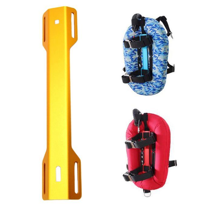 Aluminum Alloy Scuba Diving Single Tank Adapter STA Backplate Yellow
