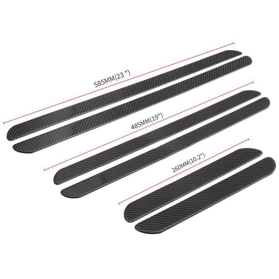 2PCS Universal Auto Threshold Cover Panel Carbon Fiber Step