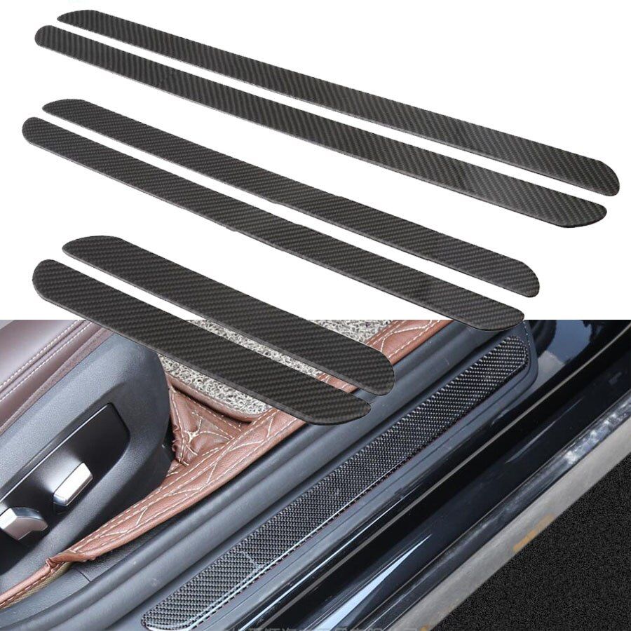 2PCS Universal Auto Threshold Cover Panel Carbon Fiber Step