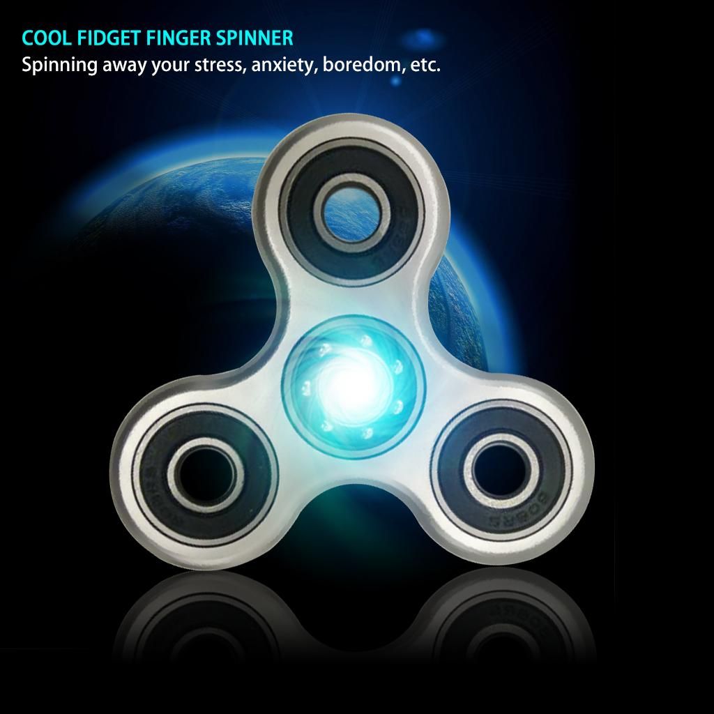 ABS Tri Fidget Hand Finger Spinner Spin Widget Focus Toy EDC Pocket Desktoy Triangle Plastic Gift for ADHD Children Adults Relieve Stress Anxiety Boredom Killing Time High Quality Hybrid Ceramic Bearing