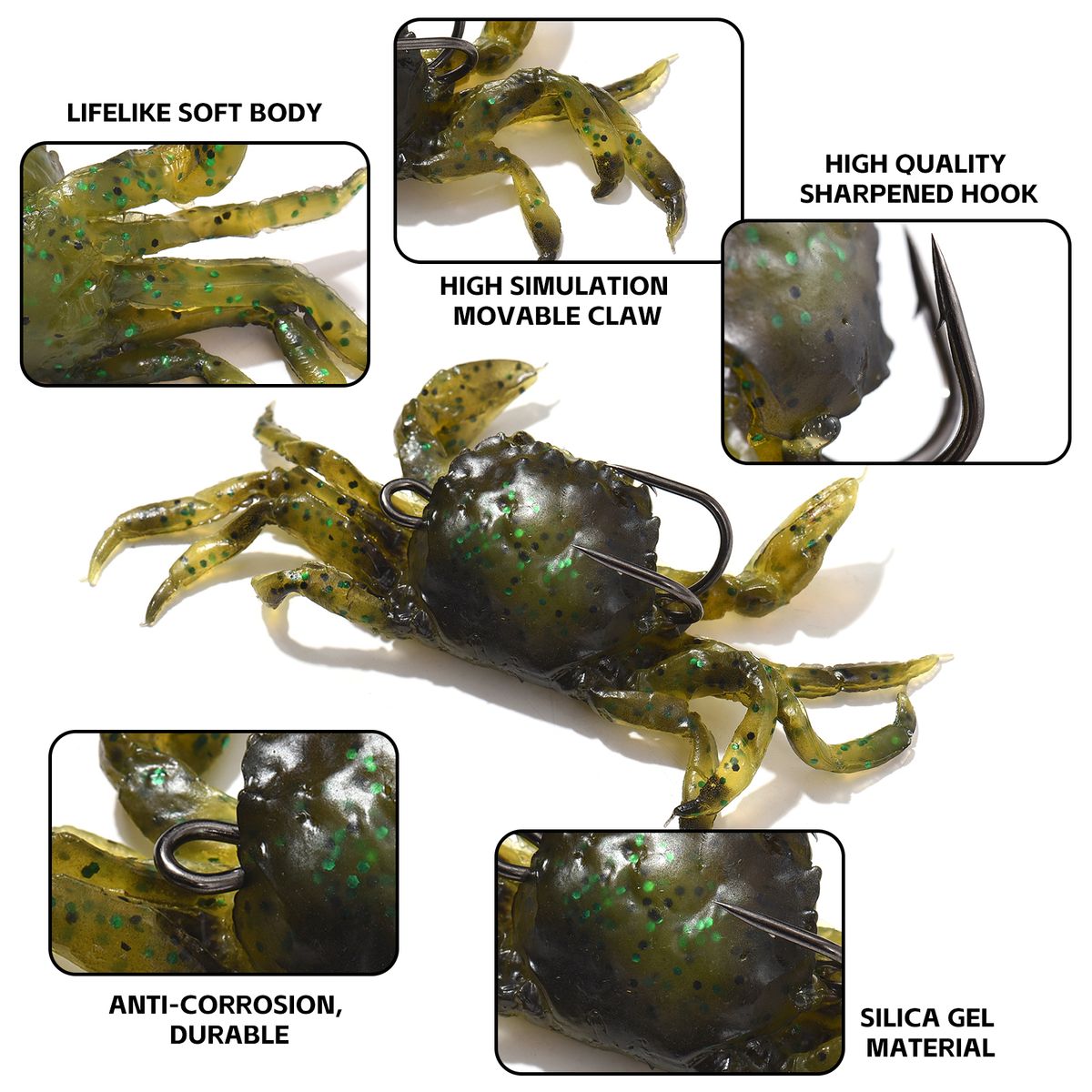 Soft Fishing  Crab Artificial Bait Soft Fish Bait With
