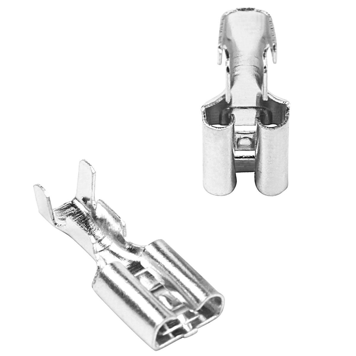 100 x 63mm Uninsulated Female Spade Push On Crimp Terminal Non Insulated 25mm²