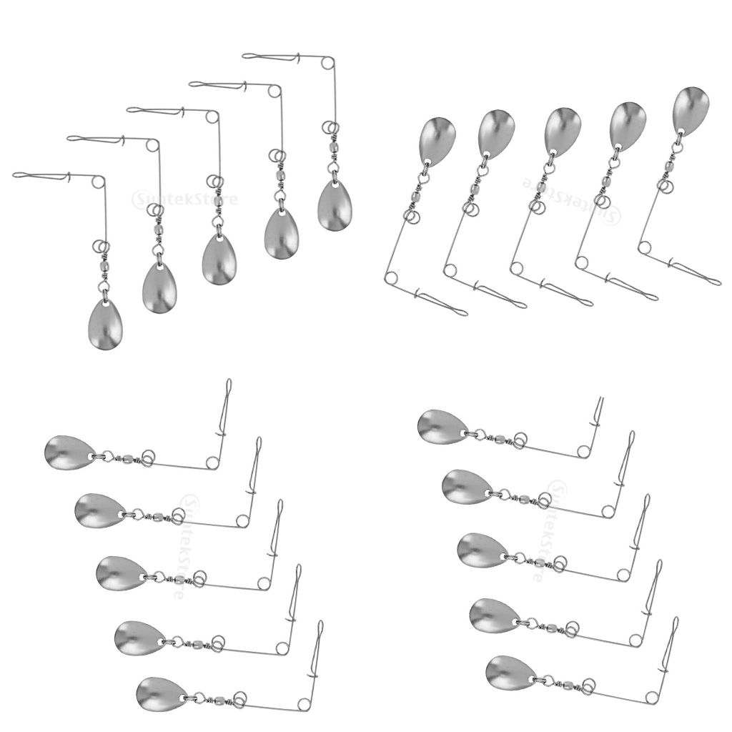 20 Pieces Spinnerbait Rigs Spinners Spinner Baits Spoons  Steel