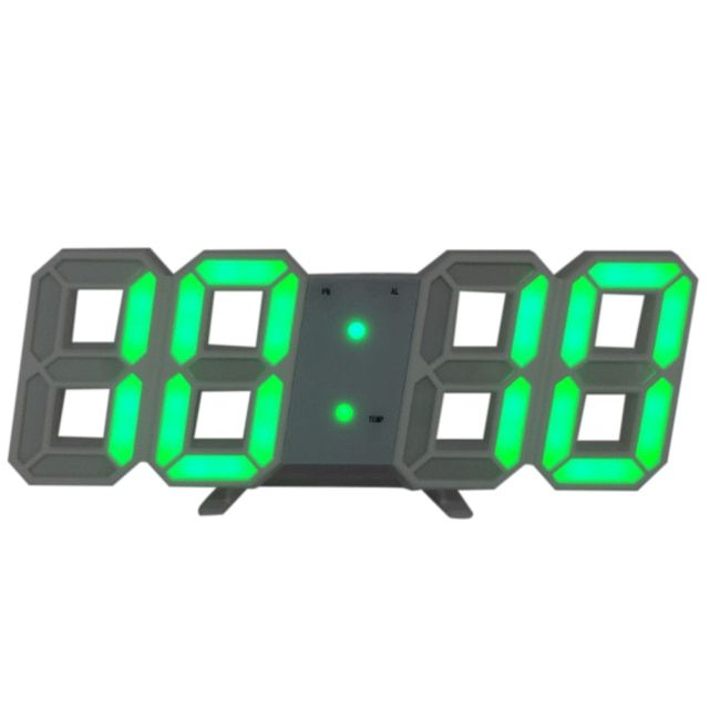 Modern Digital 3d Led Wall Clock Alarm Clock Snooze 12/24h