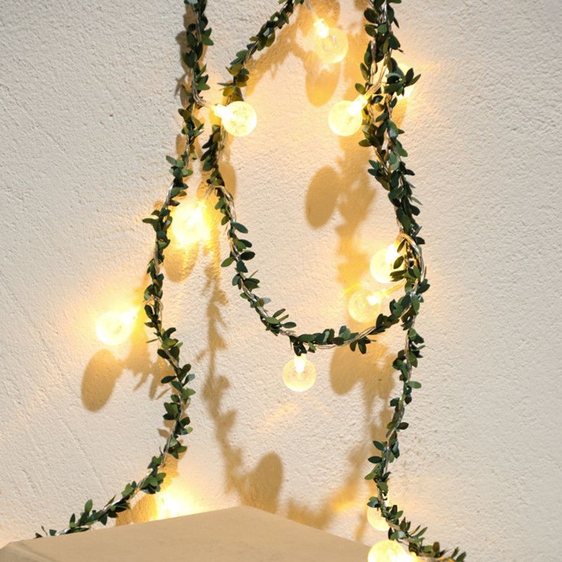 20 30 LED String Lights Green Leaf Ivy Vine Fairy Wedding