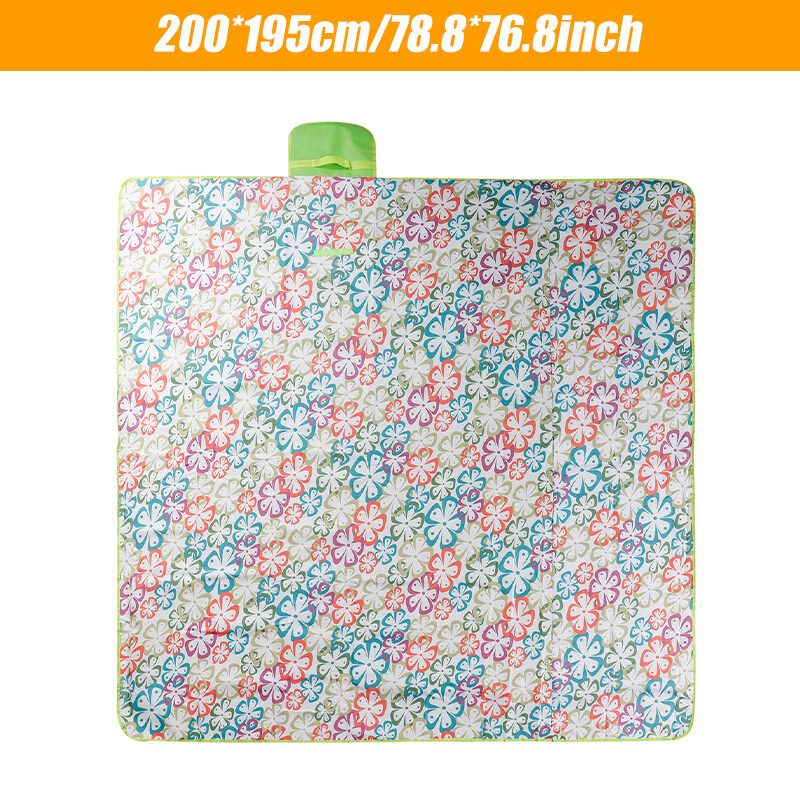 1.45/2M Large Picnic Mat Waterproof Folding Rug Outdoor Camping Beach Blanket Green-1.95x2M