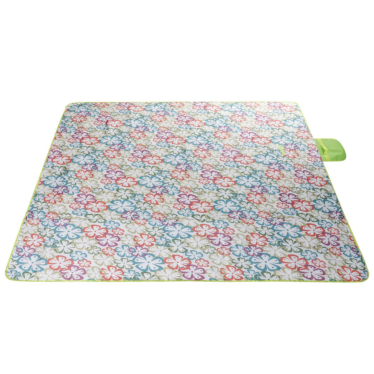 1.45/2M Large Picnic Mat Waterproof Folding Rug Outdoor Camping Beach Blanket Green-1.95x2M