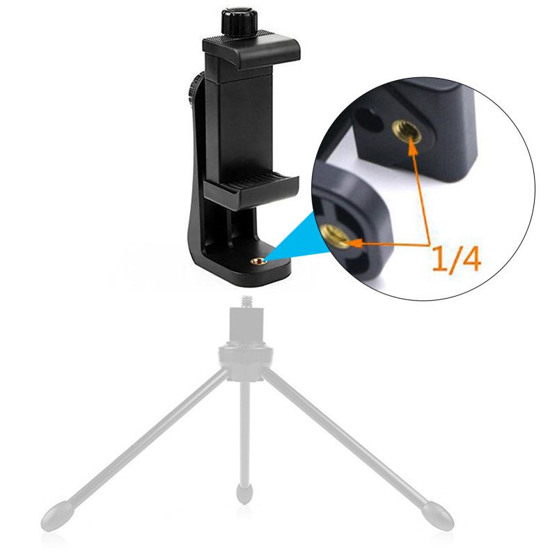 360 Degree Rotation Portable Stable Smartphone Holder-Black