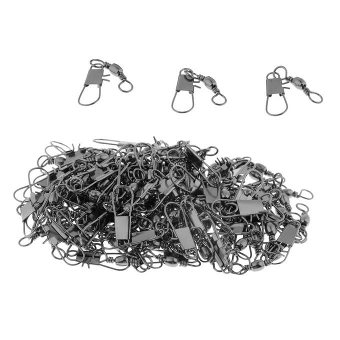 100x Barrel Swivel With Safety Snaps  Connector Hook Connector