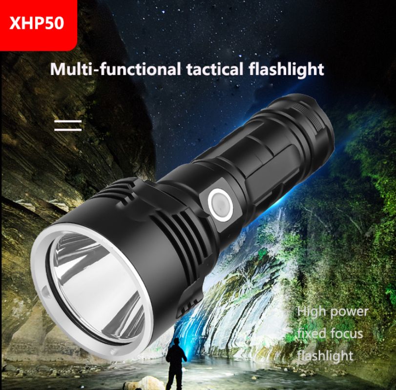 BIKIGHT XHP50 L2 3Modes 1500LM Super Bright LED Flashlight Suit USB Rechargeable LED Torch With 26650 Battery - L2