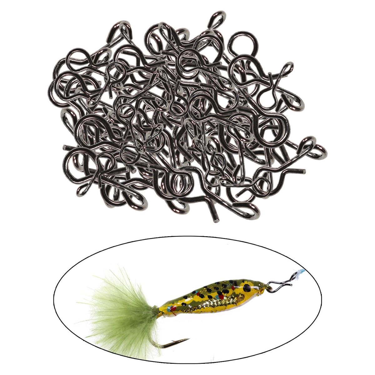 250 Pieces Quick Change Snap Fly  Kit 5 Sizes  Clips/Hook