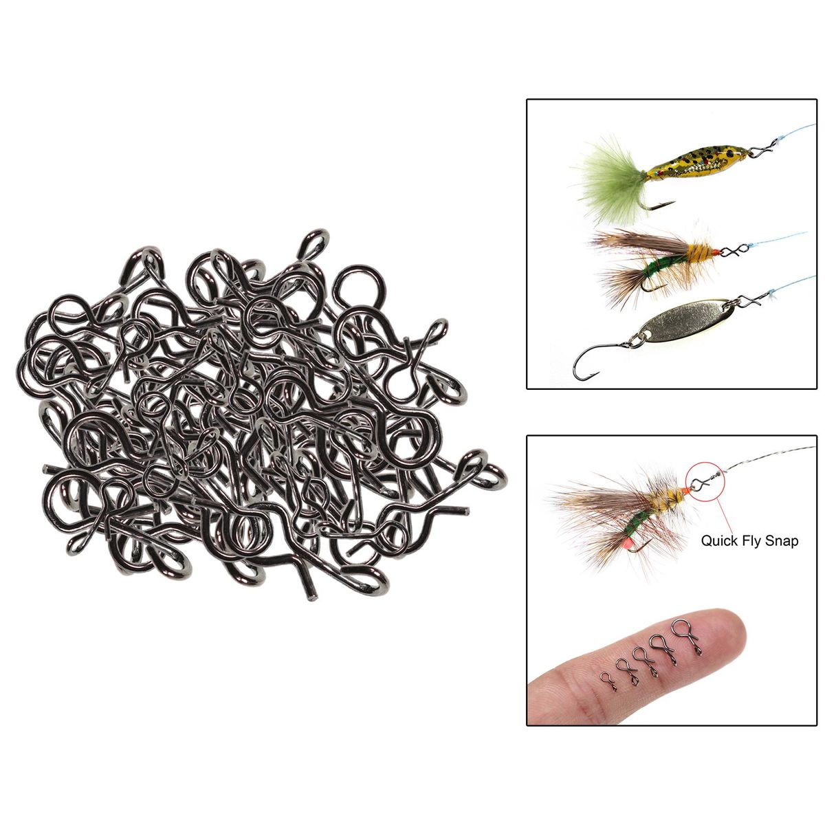250 Pieces Quick Change Snap Fly  Kit 5 Sizes  Clips/Hook