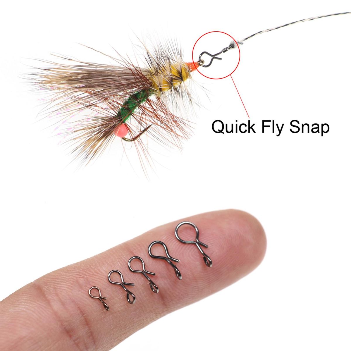 250 Pieces Quick Change Snap Fly  Kit 5 Sizes  Clips/Hook