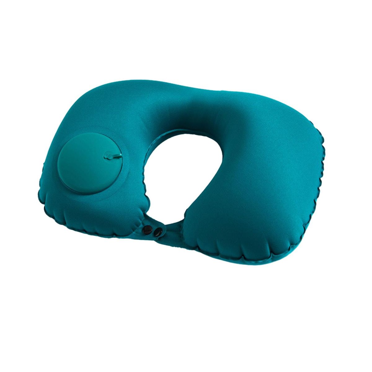 U Shape Travel Pillow Neck Support Green Silky Fabric