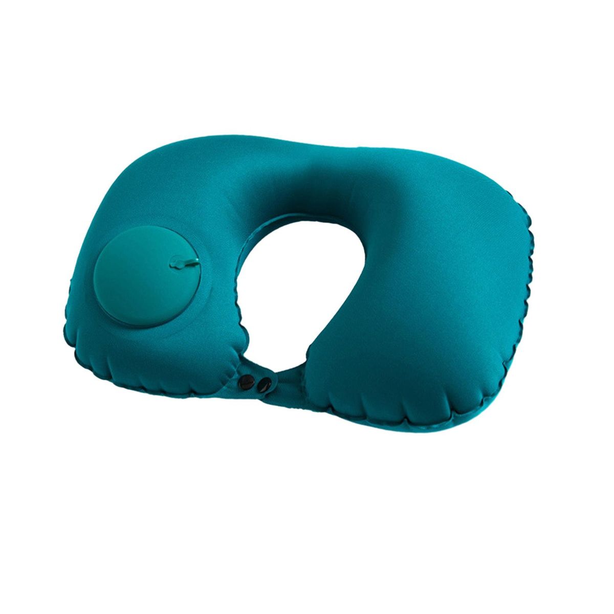 U Shape Travel Pillow Neck Support Green Silky Fabric