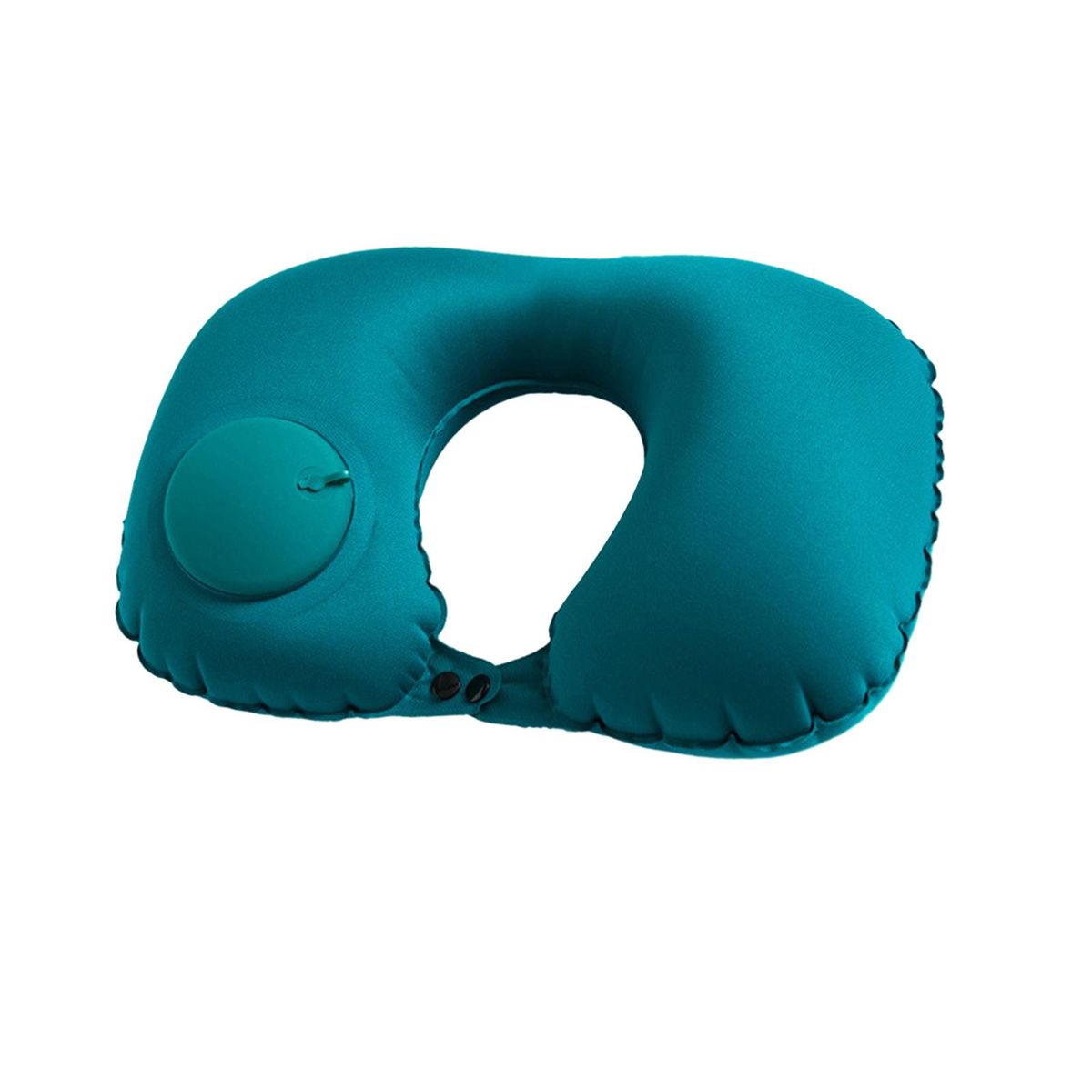 U Shape Travel Pillow Neck Support Green Silky Fabric