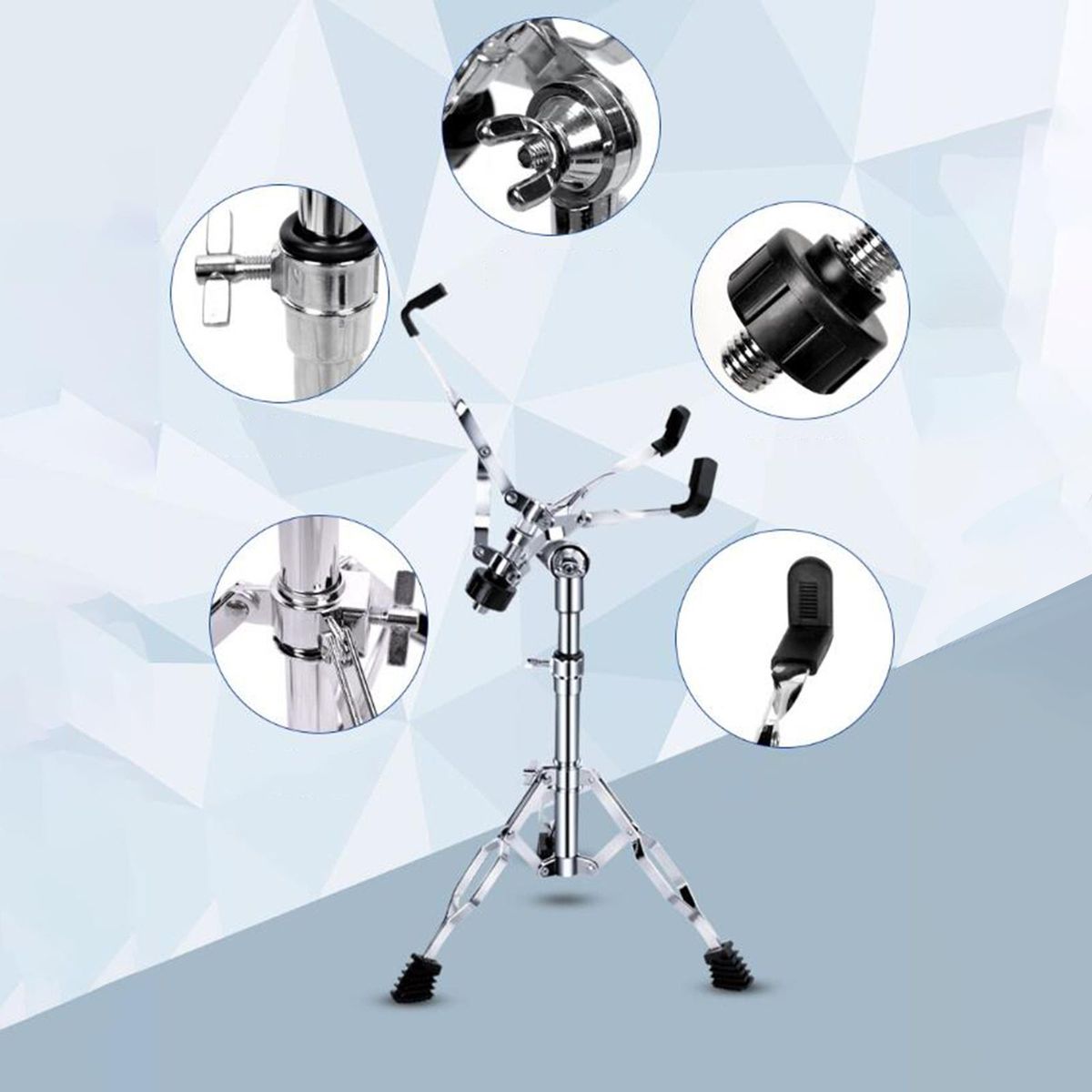 Snare Drum Stand Portable For Accessory Instrument 12 Inch