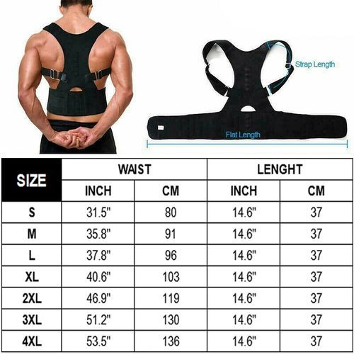 Fajas Para Adjustable Magnetic Posture Shoulder Corrective Corset Back  Belt Lumbar Support Straight Corrector Shapewear