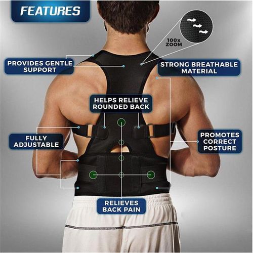 Fajas Para Adjustable Magnetic Posture Shoulder Corrective Corset Back  Belt Lumbar Support Straight Corrector Shapewear
