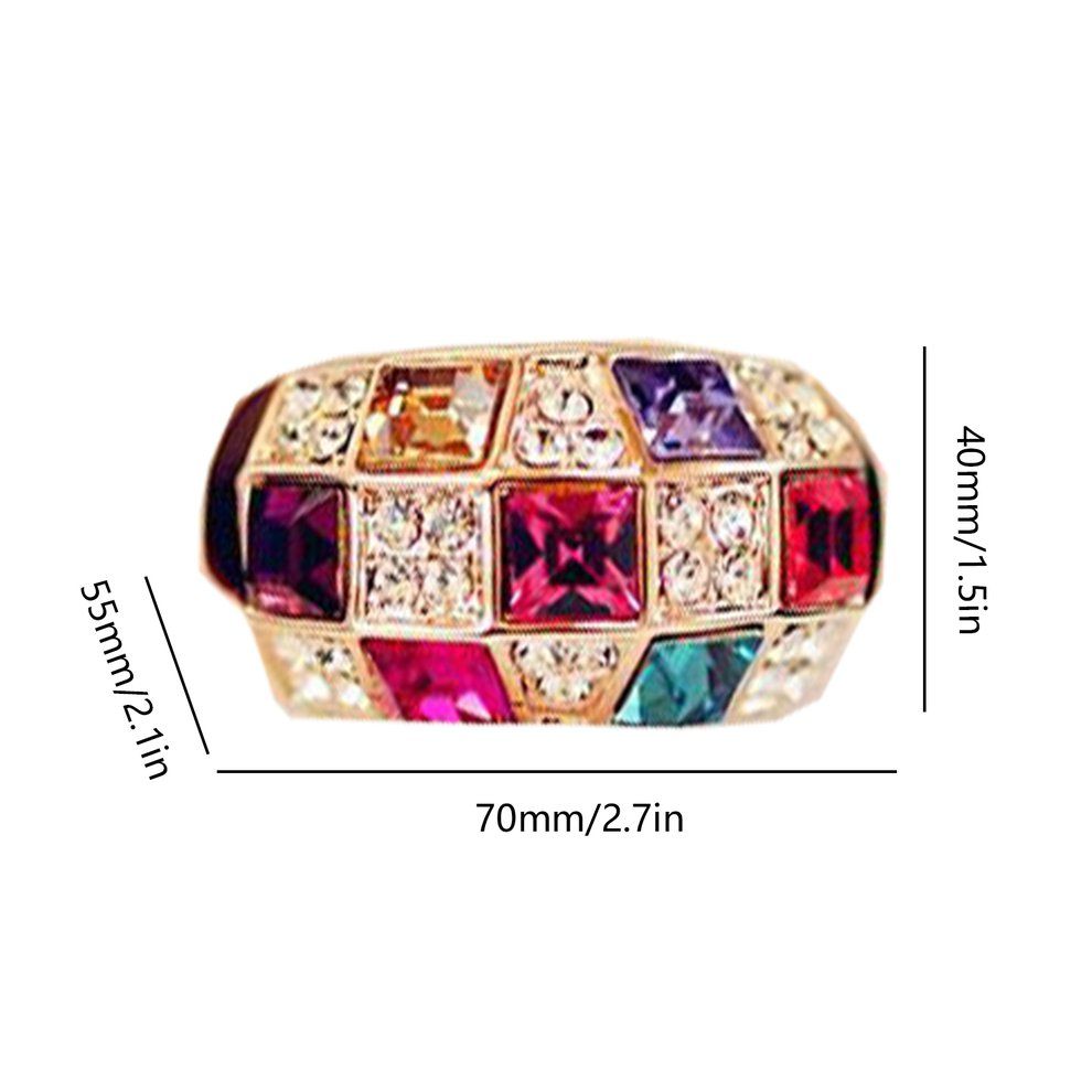 Multi Olor  Rystal Ring For Women 316L Stainless Steel Female Wedding Rings-multi Olor