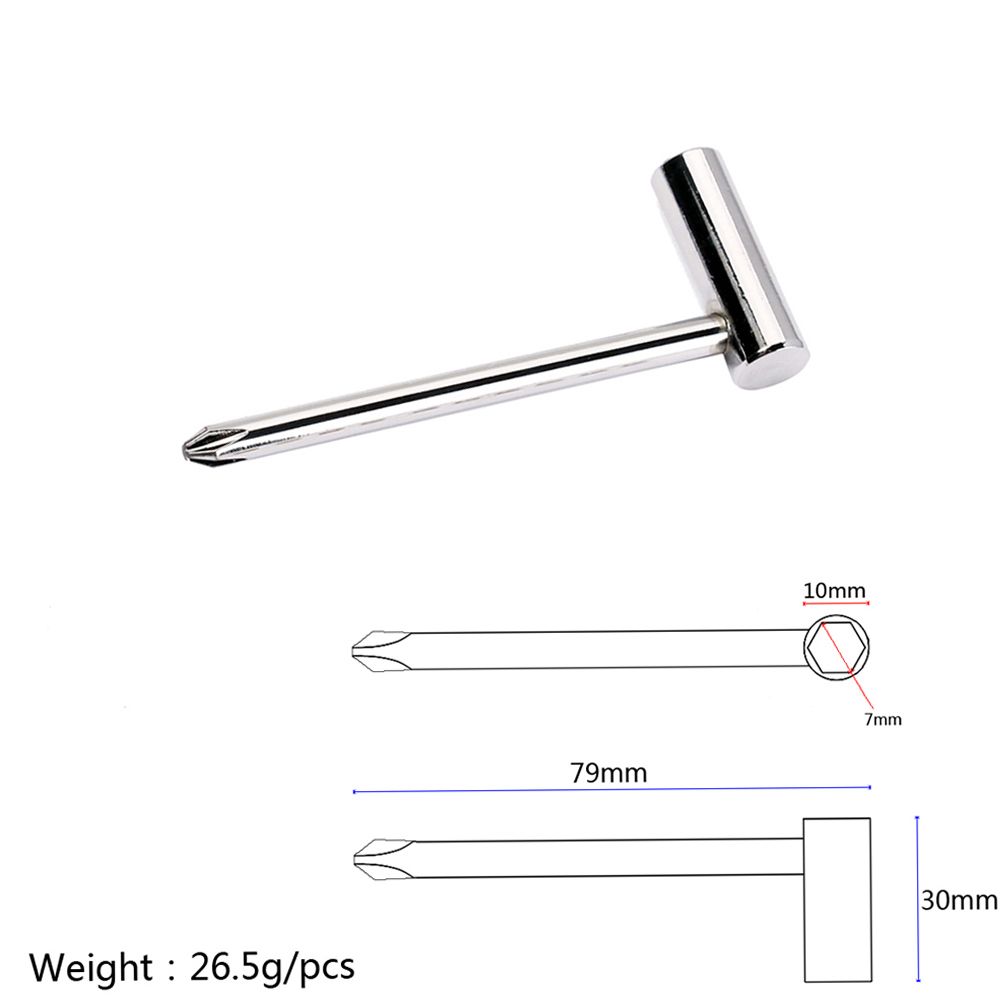 Guitar Truss Rod Wrench With 7mm Nut Driver 1/4" 6.35mm