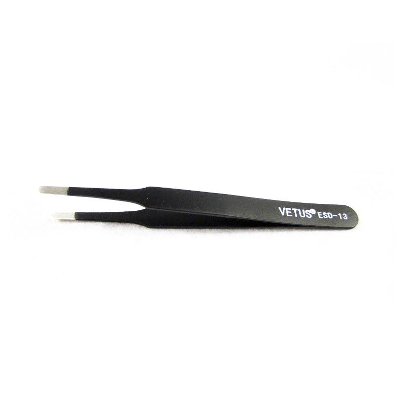 BGA Precision ESD Stainless Steel Anti-static Tweezers SMD Reworking Soldering Hand Tools-ESD-13