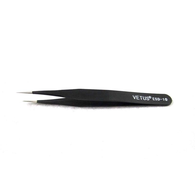 BGA Precision ESD Stainless Steel Anti-static Tweezers SMD Reworking Soldering Hand Tools-ESD-13