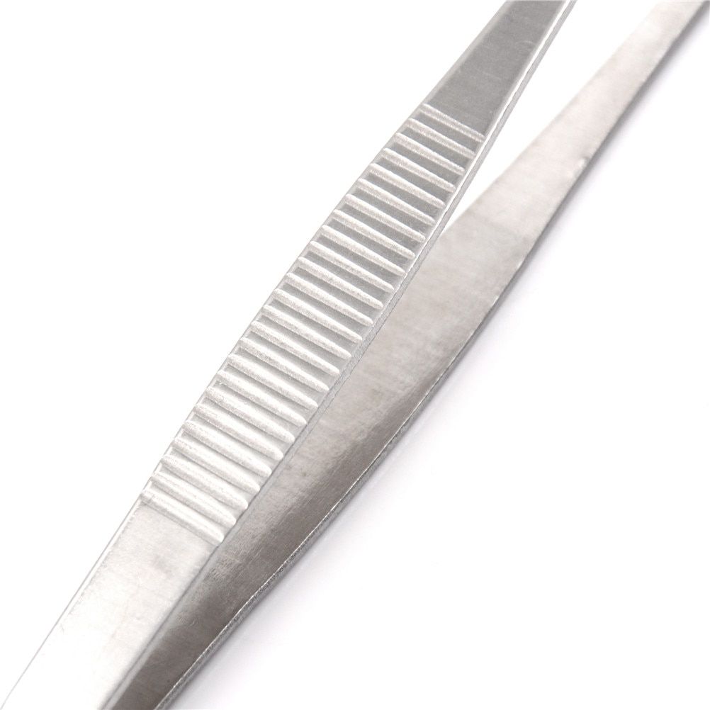 1pc 12.5cm/14cm/16cm/18cm/20cm/25cm/30cm  Stainless Steel Industrial Tweezers Repair Tools  Selling-18cm