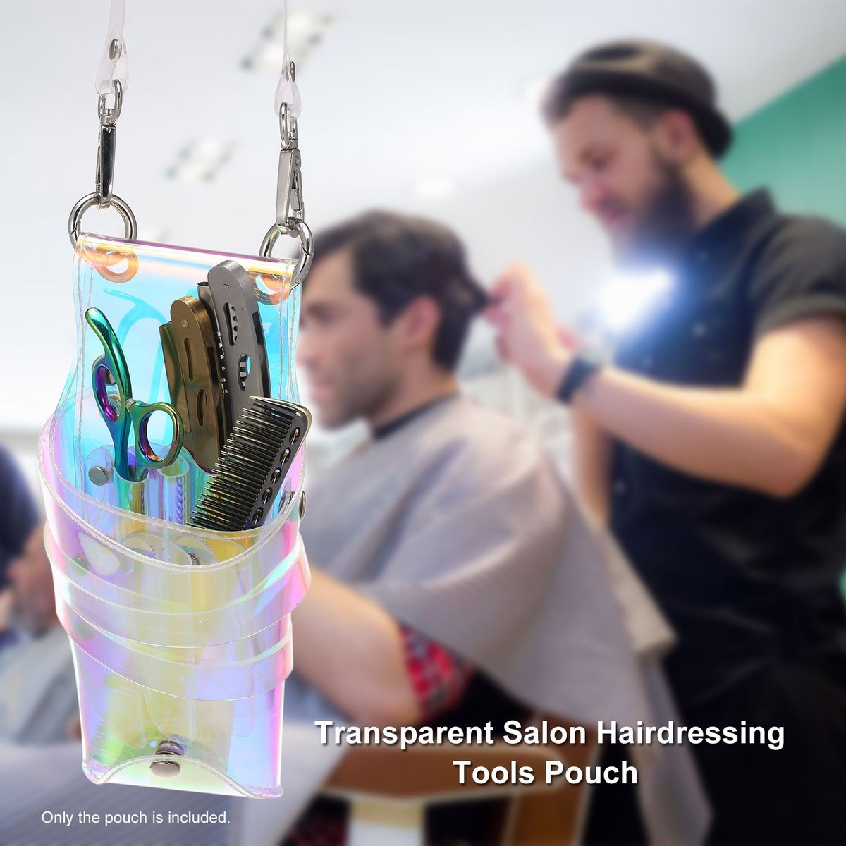 Transparent Scissors Bag Salon Hairdressing Tools Pockets