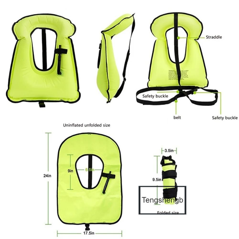 Inflatable Life Jackets For Adult Adjustables Chest Strap