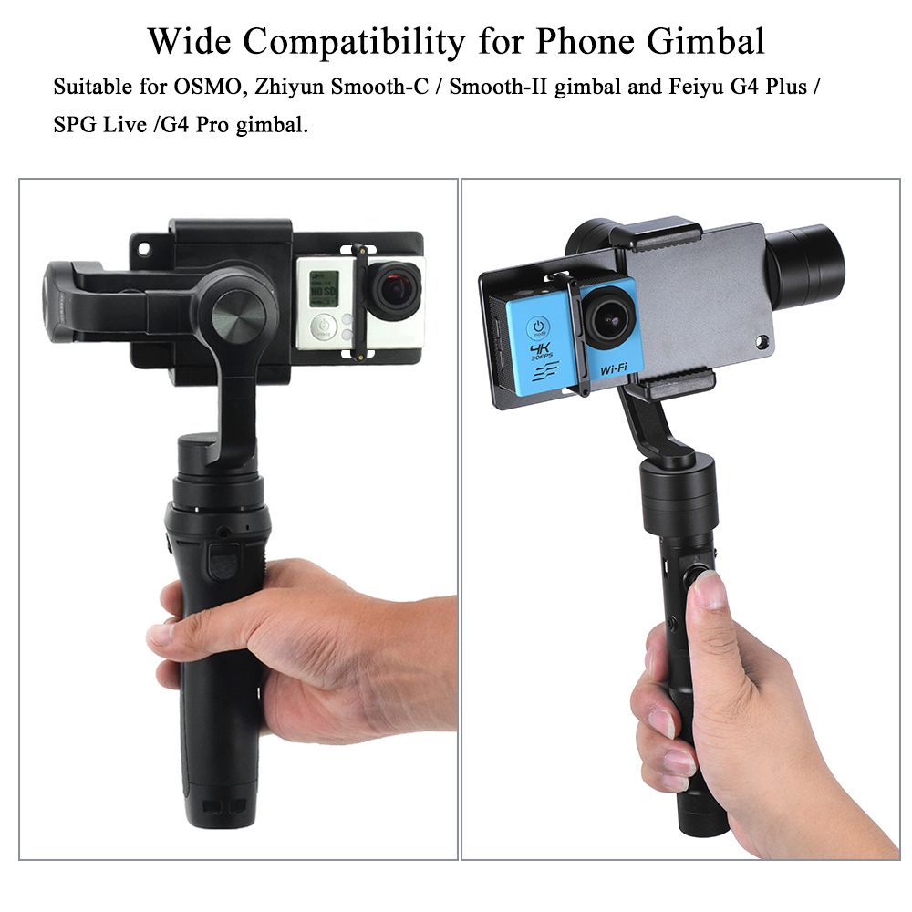 Handheld Gimbal Adapter Switch Mount Plate For Go Pro Hero