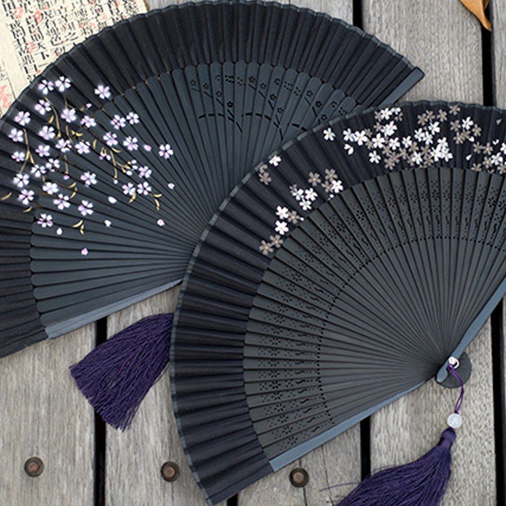 Silks Bone Fan Chinese Hundred Folding Fan Bamboo Bone Hand
