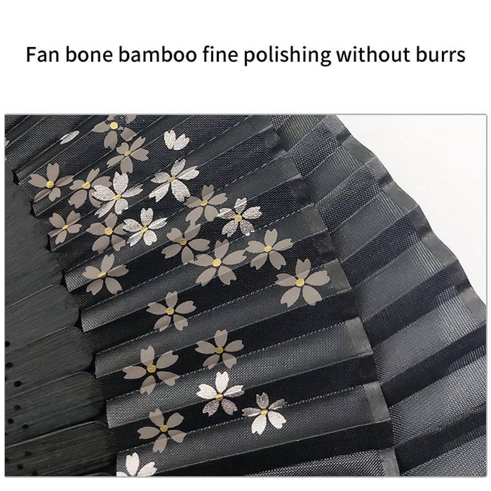 Silks Bone Fan Chinese Hundred Folding Fan Bamboo Bone Hand