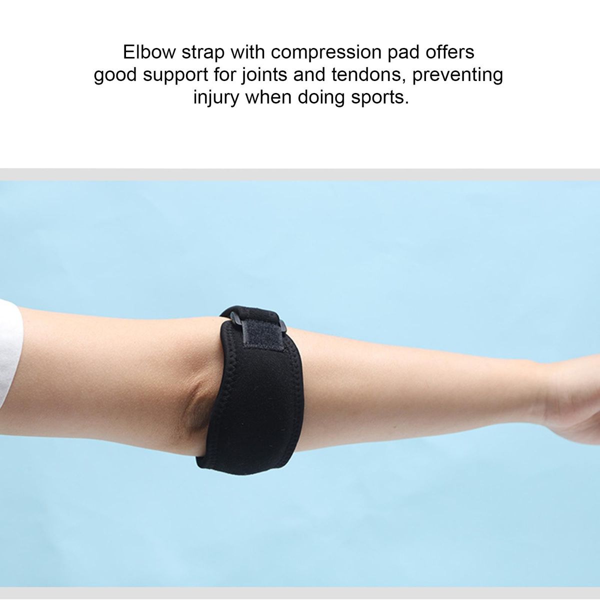 Elbow Support Strap Adjustable Elbow Brace with Compression Pad Elbow Pain Relief for Tennis Player Golfer Driver