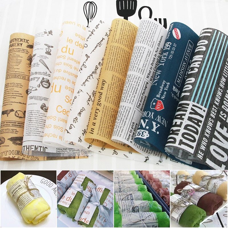25Pcs Lot Oilpaper Wrapping Paper For Bread Sandwich Burger